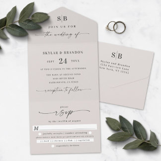 All In One Wedding Invitations